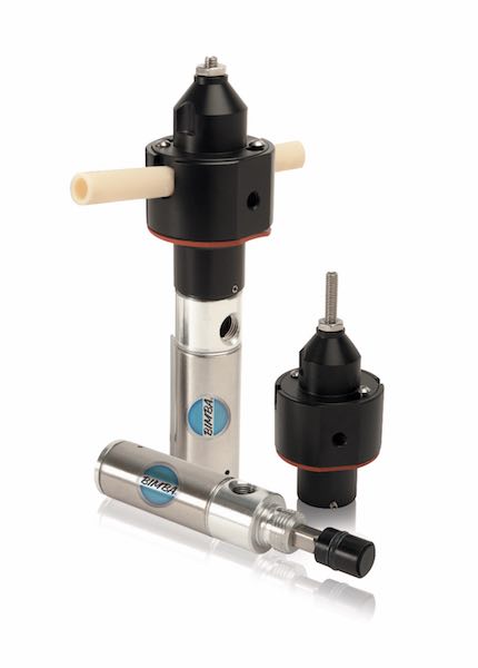 Bimba's Model 600 series pneumatic pinch valves are designed for industrial, food and beverage, chemical, bioprocessing, and medical applications where washdowns for sterility are essential. Courtesy: Bimba