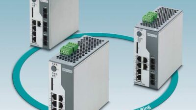 Phoenix Contact's Series 7000 advanced managed switches are designed to support the device level ring (DLR) redundancy mechanism and are suitable for use in EtherNet/IP networks because they support the common industrial protocol (CIP). Courtesy: Phoenix