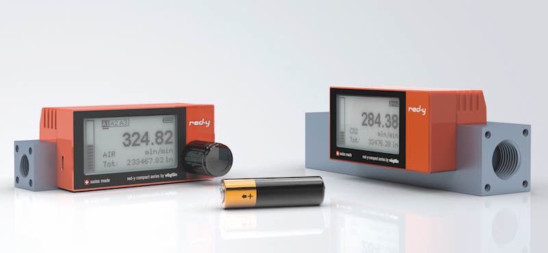 Vögtlin Instruments' red-y compact 2 series thermal gas mass flow meter has a 3-contact alarm module with remote alarm reset. Courtesy: Vögtlin Instruments