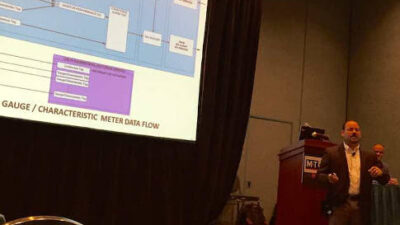 Pedro Mendez Torrez, program manager at Abbvie Engineering, explaining the benefits of predictive analytics and cutting unnecessary asset maintenance by analyzing asset health analytics. Courtesy: Emily Guenther, Control Engineering, CFE Media