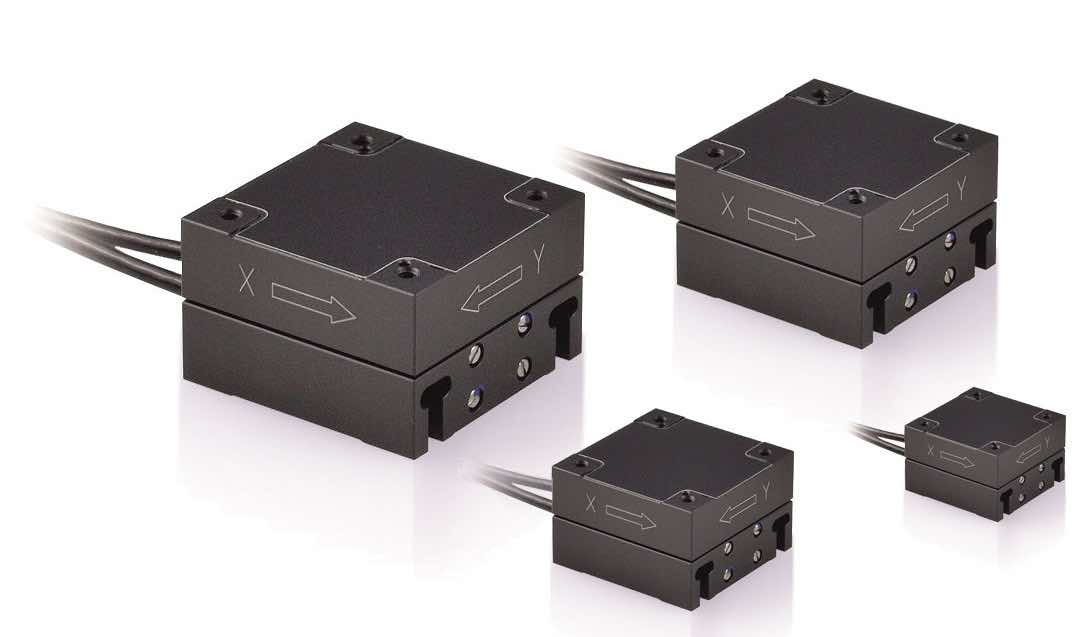 Physik Instrumente's (PI) PIHera precision closed-loop XY piezo motor positioners are equipped with absolute-measuring direct-metrology capacitance sensors and are designed for long-term research and industrial applications. Courtesy: Physik Instrumente