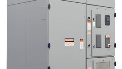 Eaton's medium-voltage SC9000 adjustable frequency drive (AFD) is designed for original equipment manufacturer (OEM), water and wastewater, utility, industrial, and HVAC applications. Courtesy: Eaton