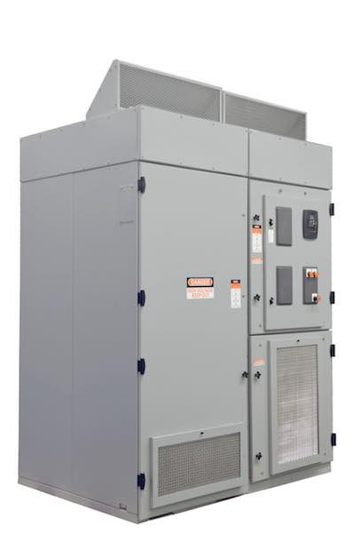 Eaton's medium-voltage SC9000 adjustable frequency drive (AFD) is designed for original equipment manufacturer (OEM), water and wastewater, utility, industrial, and HVAC applications. Courtesy: Eaton
