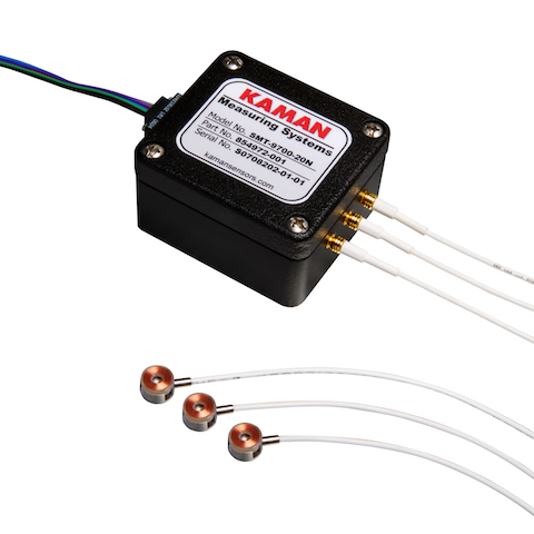Kaman Precision Products' SMT 9700 position/displacement system is designed to provide high resolution noncontact position/displacement feedback of electrically conductive targets. Courtesy: Kaman Precision Products