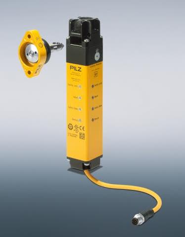 Pilz's Psenmlock safety gate system is designed to protect personnel and processes and is suitable for machines with a hazardous overrun that makes guard locking essential for applications such as rotating knives, flywheels or robots. Courtesy: Pilz
