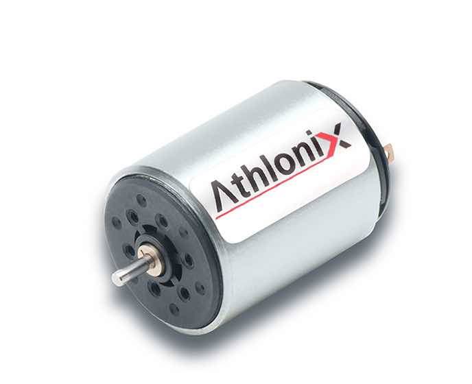 Portescap's Althonix 17DCT brush dc mini motor features an energy-efficient coreless design with an optimized self-supporting coil and magnetic circuit in a compact 17 mm diameter size and is designed for medical and industrial applications. Courtesy: Por