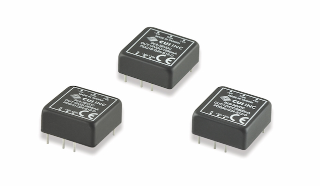 CUI's PDQ10?D, PDQ15?D, and PDQ30?D dc-dc converters are suitable for convection-cooled equipment and harsh environments for applications such as include telecom, industrial, remote sensor systems, and portable electronics. Courtesy: CUI