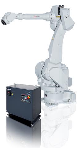 Mitsubishi Electric Automation's RV-F Series of 6-axis robots, the RV-35F, RV-50F, and RV-70F robots, are suited to the automotive, food and beverage, as well as electronic manufacturing industries. Courtesy: Mitsubishi Electric Automation
