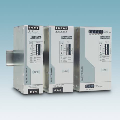 Phoenix Contact's Quint Power power supplies are designed to give control engineers improved configuration and diagnostics to ensure reliable power to the control system. Courtesy: Phoenix Contact