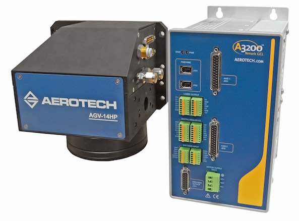 Aerotech's Nmark galvo scanner control is designed to provide strong settling times, long-term thermal stability, and micron-level tracking accuracy. Courtesy: Aerotech