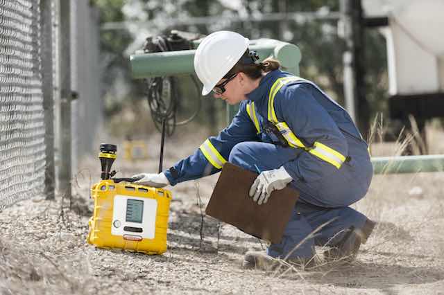 Honeywell's AreaRAE Plus multi-threat monitor features meteorological monitoring and GPS-enabled location identification of hazards in applications such as oil and gas and wastewater treatment. Courtesy: Honeywell