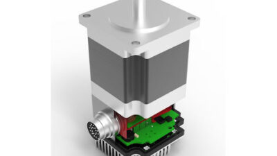 Figure 1: QuickSilver Controls Inc.’s SilverMax QCI-X23C-3 integrated hybrid servo motor is a fully integrated hybrid servo motor with feedback, a controller/indexer, and a digital driver. Courtesy: QuickSilver Controls Inc.