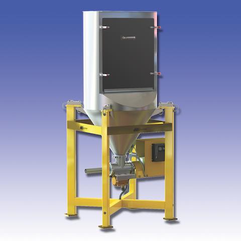 Scaletron's Model VMF-28 volumetric screw feeders are designed for metered dispensing of powdered or pelletized chemicals into water, wastewater, and chemical treatment processes. Courtesy: Scaletron