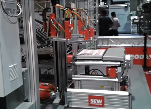 Hans Rodgers, district sales manager, SEW-Eurodrive, shows integrated motion control in this video from 2015 Pack Expo International in Las Vegas. Courtesy: Mark T. Hoske, Control Engineering, CFE Media