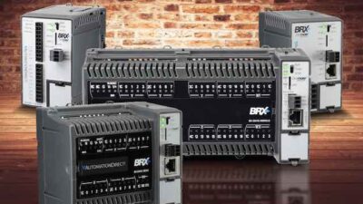 AutomationDirect has added the new BRX PLC platform to their line of programmable logic controllers (PLCs), which are available in four form factors: M series, 10-point series, 18-point series, and 36-point series. Courtesy: AutomationDirect