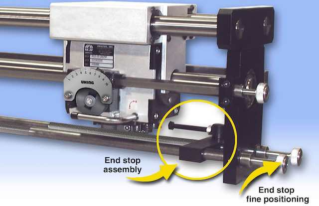 Amacoil's Model RG linear drives feature a fine stroke option for fine adjustment of maximum travel distance and is designed for linear motion applications where accuracy in setting the reversal points enhances process accuracy and integrity. Courtesy: Am
