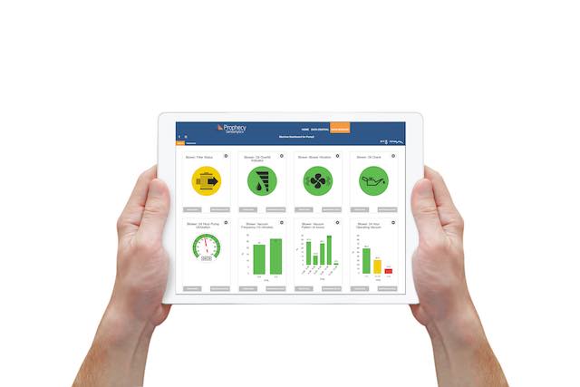 The PumpSense sensor-based system from Prophecy Sensorlytics is a predictive diagnostics technology to alert pump/blower users to developing problems and prescribe fixes without any need for outside support, expertise, or data analysis. Courtesy: Prophecy