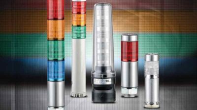 AutomationDirect's Patlite stack lights are designed for use in applications such as machine tools, packaging machines, conveyor systems, loading docks, and other related applications. Courtesy: AutomationDirect