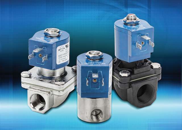 AutomationDirect’s family of potable water solenoid valves are designed for food and beverage applications and are suitable for use with a variety of liquids, oils and gases. Courtesy: AutomationDirect