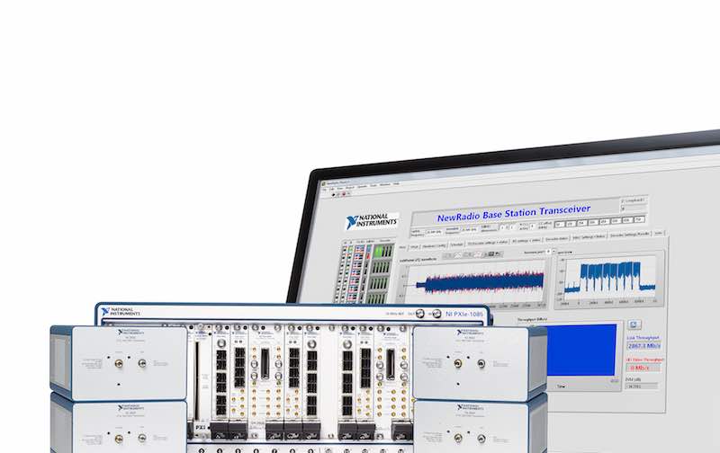 National Instruments' (NI) series of 28 GHz radio heads for the mmWave Transceiver System creates a commercially available full transceiver that covers a spectrum from 27.5 GHz to 29.5 GHz. Courtesy: National Instruments