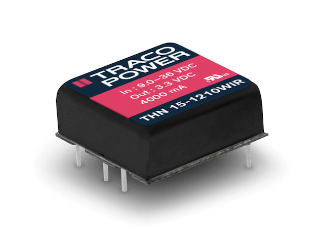 Traco Power's THN 15WIR family of ruggedized dc/dc converters are designed for harsh environments such as railway and transportation systems. Courtesy: Traco Power