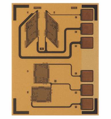 The Micro-Measurements brand of Vishay Precision Group's S5060 series is a line of Transducer Class multi-grid advanced strain sensors are designed for robotics, factory automation, machinery, and materials testing applications. Courtesy: Vishay Precision