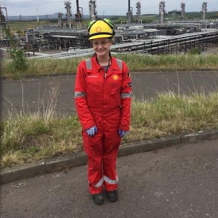Amy Henderson, an instrument technician for Shell, was motivated by her brother to start a career in engineering. Courtesy: The Big Partnership