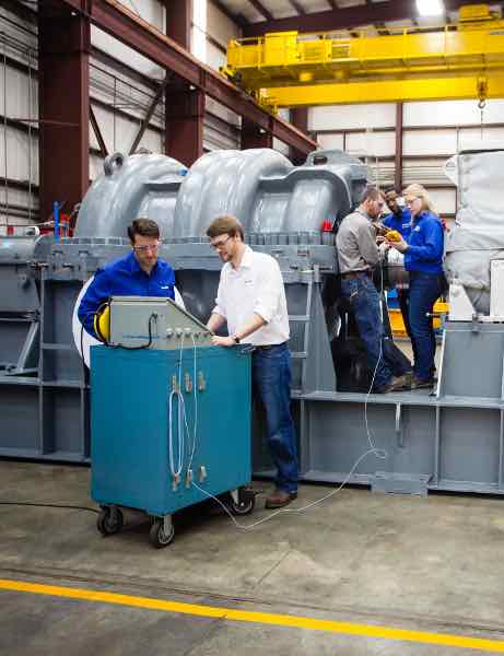 Practical training sessions are an important part of reinforcing theoretical studies. Courtesy: Sulzer