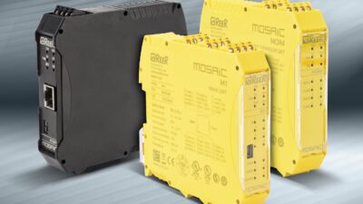 AutomationDirect’s ReeR MOSAIC safety controller system is modular, expandable, and configurable for managing all safety functions of a single machine or an entire plant. Courtesy: AutomationDirect