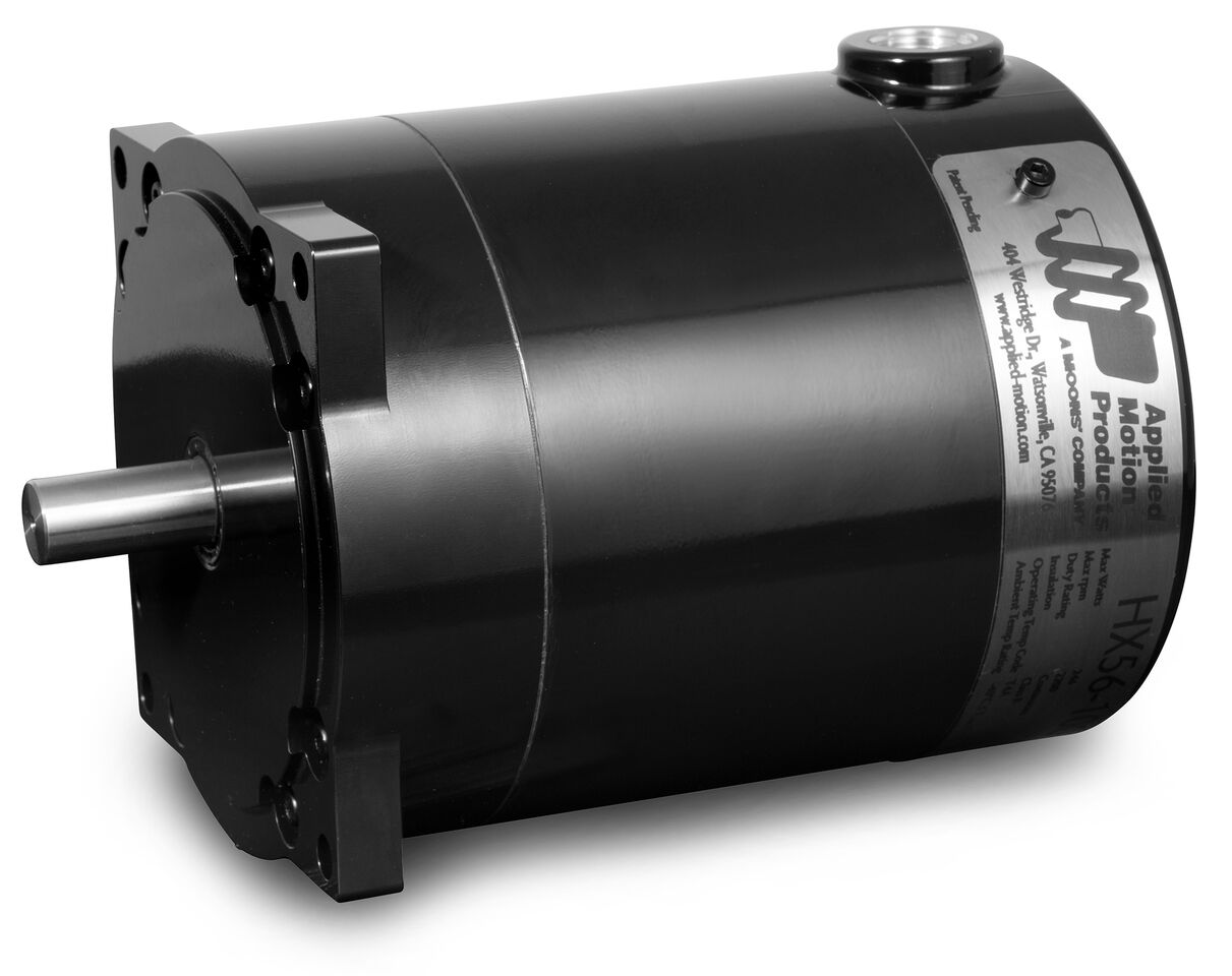 Applied Motion Products' HX56-100 hazardous location stepper motor is certified for use in hazardous locations such as oil, gas, printing, and paint finishing applications. Courtesy: Applied Motion
