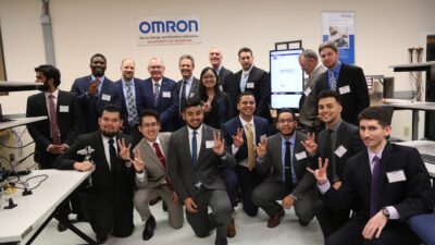 Omron Foundation, the charitable arm of the U.S.-based operations of industrial automation solutions provider Omron, donated a new laboratory complete with workstations and state-of-the-art equipment to give University of Houston students the opportunity to prepare for real-world engineering challenges. Courtesy: Omron Automation
