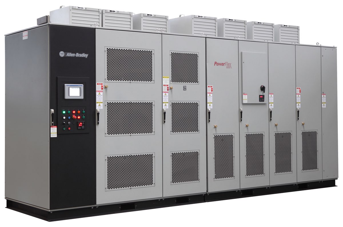 Fans, pumps and compressors, new or retrofit, are among applications for Allen-Bradley PowerFlex 6000 medium-voltage ac drives from Rockwell Automation. These include variable torque and constant torque applications. Courtesy: Intermountain Electronics
