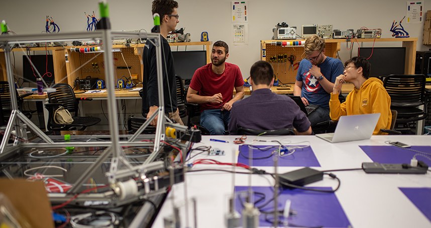 Students at the Robot Design Studio class at Northwestern University worked in two groups to use robotics to address research challenges. Courtesy: Rob Hart, Northwestern University