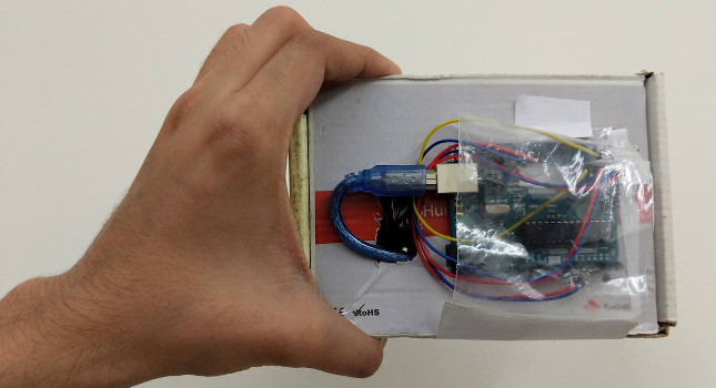 Wi-Fi-assisted inertial odometry (WIO) is a software program, but researchers created a hardware prototype for initial testing with other devices. Courtesy: North Carolina State University