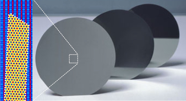 Graphene nanoribbons on silicon wafers could help lead the way toward super fast computer chips. Courtesy: Mike Arnold, University of Wisconsin-Madison