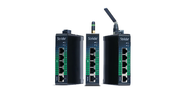 These AutomationDirect StrideLinx VPN routers provide built-in firewall protection to isolate machine level LAN and companywide WAN networks, and optional 4G connectivity, enabling cloud-based remote access and simplifying implementation. Courtesy: AutomationDirect