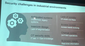 There are many security challenges in industrial environments, but two of the most notable are a lack of visibility and insecure design, which can cause many problems for companies. Courtesy: Chris Vavra, CFE Media and Technology