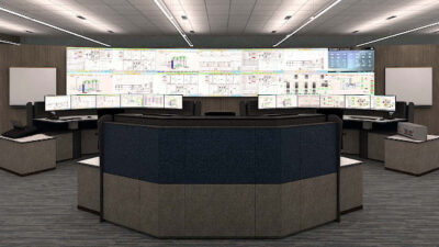 The controls upgrade to the Robert Moses Niagara Power Plant will include installation of new digital components for all control facilities, an updated and modern control room and robust new protection schemes to help protect against physical and cyberattacks. Courtesy: Burns & McDonnell