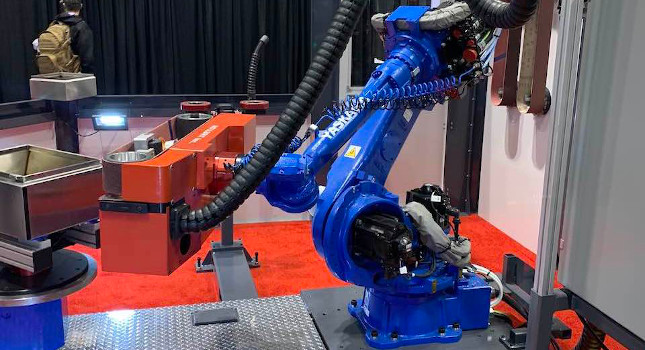 Companies need to know exactly what a robot’s purpose is when selecting one for an industrial automation project to help ensure a good return on investment (ROI). Shown is a Yaskawa robot at Fabtech 2019 at McCormick Place in Chicago. Courtesy: CFE Media and Technology