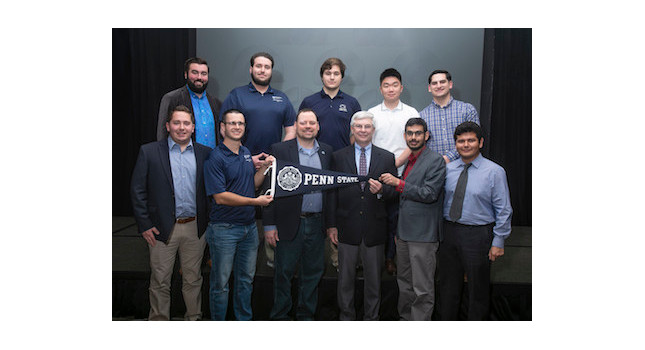 Metal casting provides nearly 200,000 jobs in the $33 billion industry in Pennsylvania, making it even more critical for small-to-medium-sized foundries to stay up-to-date on the changes. Paul Lynch, third from left, Robert Voigt, fourth from left, and Guha Manogharan, second from right, with students from a former project. Courtesy: Robert Voigt/ISSSource