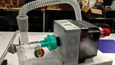 A team from Northwestern Engineering has found a way to retrofit a common commercial emergency ventilator (Vortran Go2Vent) into a device better suited for COVID-19 patients. Courtesy: Northwestern University
