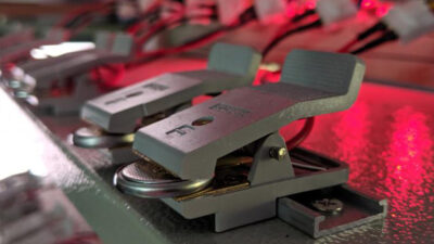 Small batteries were used to study the spontaneous formation of nanoscale hollow structures in the laboratory of Matthew McDowell at Georgia Tech. Courtesy: Matthew McDowell, Georgia Tech