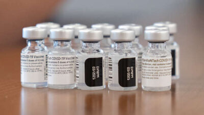 Vials of the Pfizer vaccine. Courtesy: Dave Ryan, West Virginia University