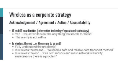 Courtesy: Control Engineering webcast on “Exploring industrial wireless best practices.”
