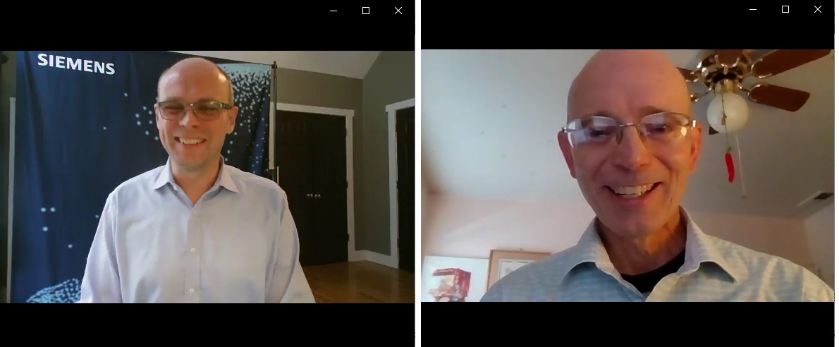 Bernd Raithel, director of product marketing and deployment of new technologies at Siemens Factory Automation in the U.S., discussed smart manufacturing and digital transformation in a Zoom interview with Control Engineering’s Mark T. Hoske, content manager, in September 2021. Courtesy: CFE Media and Technology