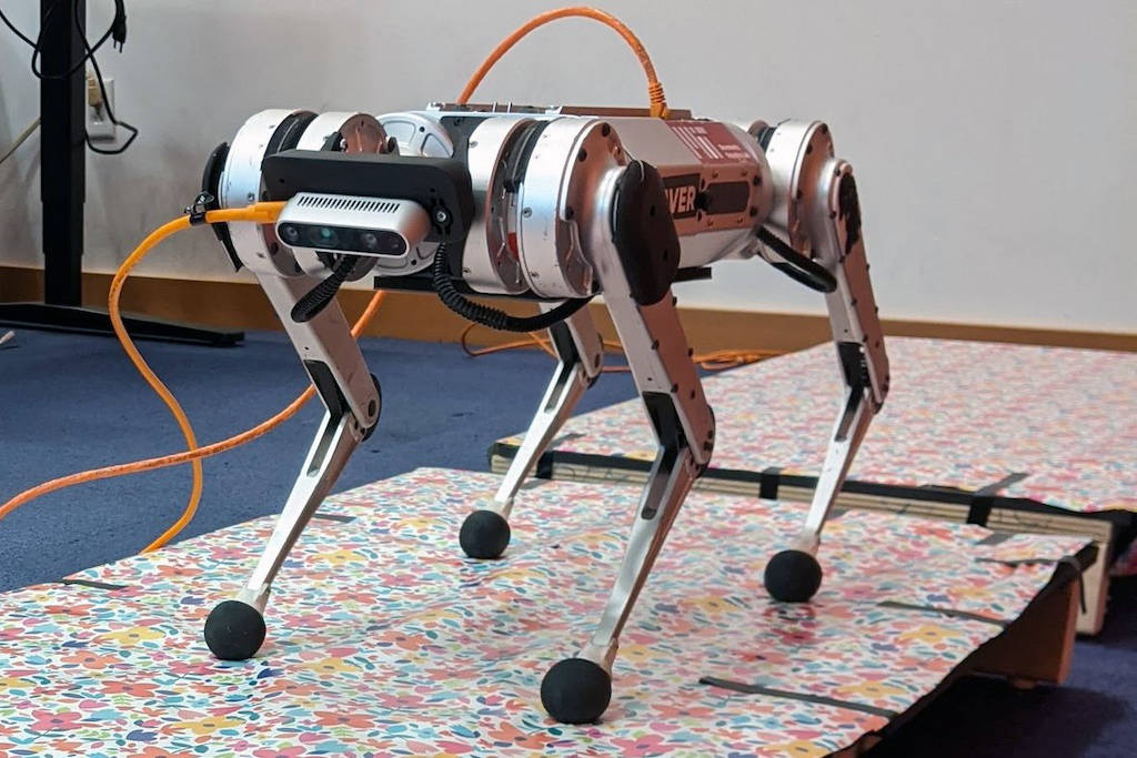 MIT researchers have developed a system that improves the speed and agility of legged robots as they jump across gaps in the terrain. Courtesy: Massachusetts Institute of Technology