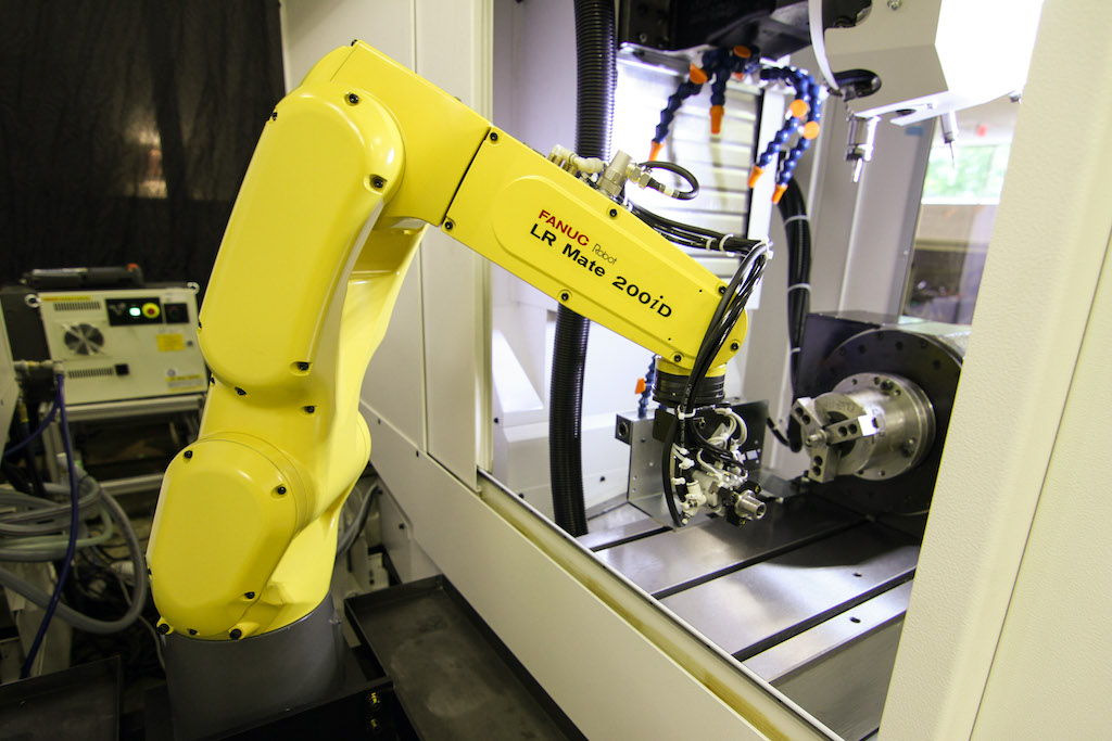 New ecosystem connects robots to CNCs for plug-and-play robotic machine tending without the need for robotics programming expertise. Courtesy: FANUC America Corporation/Association for Advancing Automation (A3)