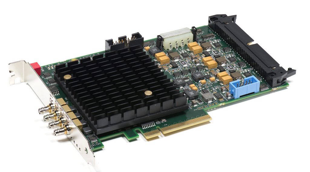 BitFlow Cyton CXP4 is a quad CXP-12 PCIe Gen 3 frame grabber featuring CXP-12, the latest CoaXPress speed jump, which transmits video at 12.5 Gb/S. Courtesy: BitFlow