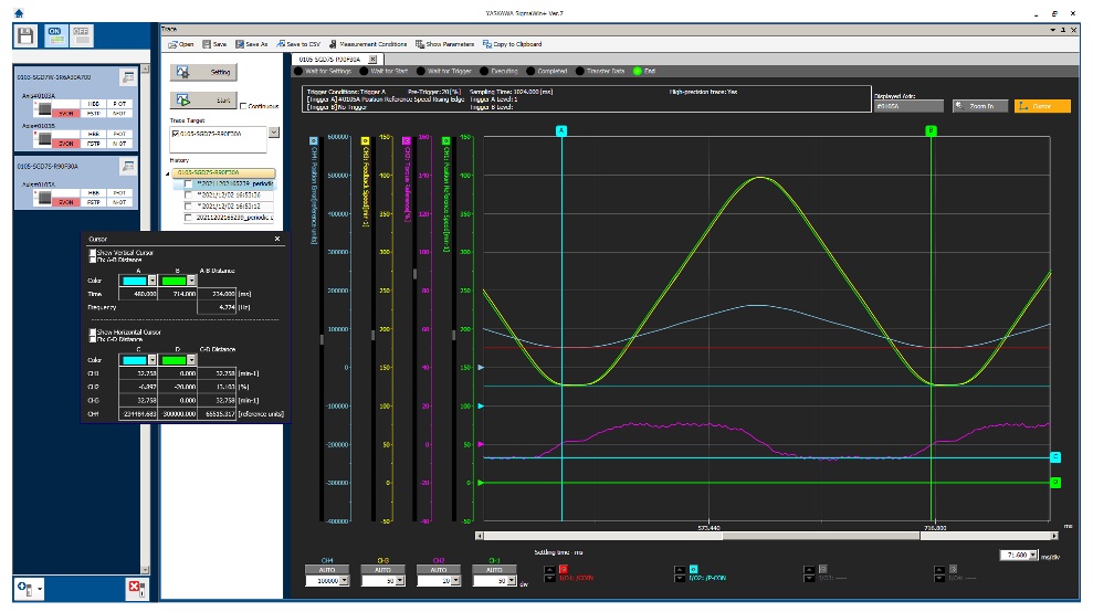 Figure 13: SigmaWin+ Version 7 trace feature. Courtesy: Yaskawa America Inc.