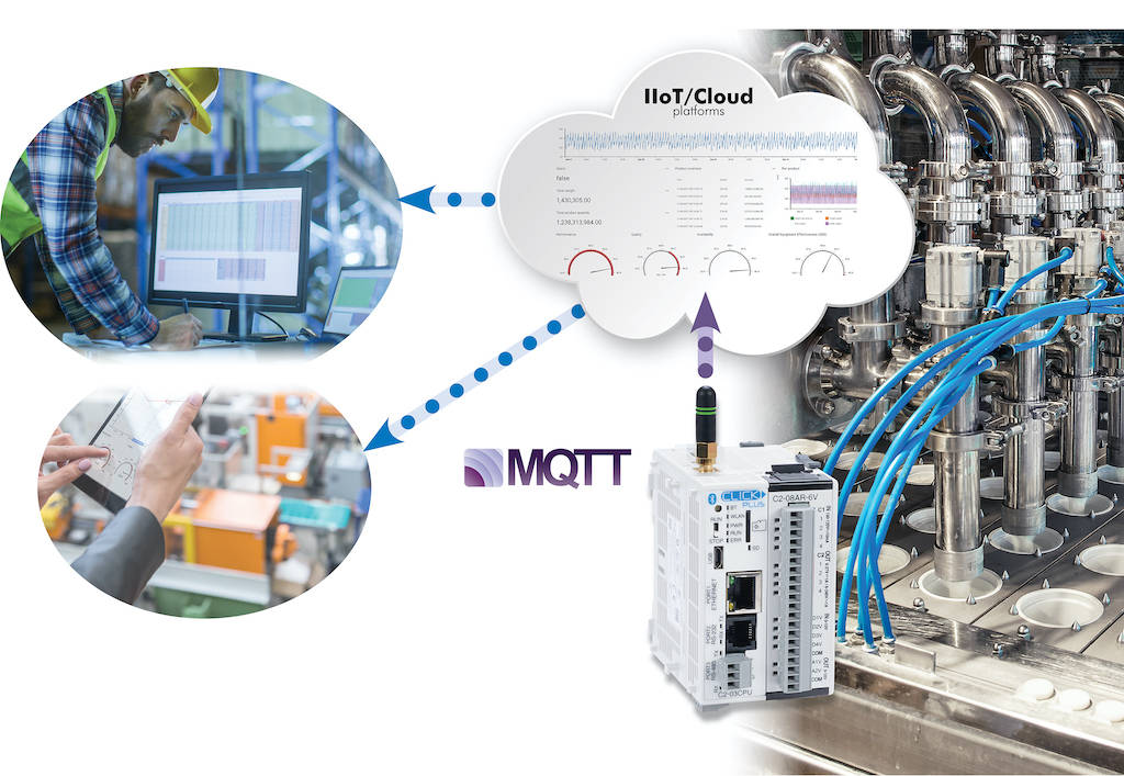 The AutomationDirect Click Plus Series of PLCs provide the simple control, easy communications connectivity, flexible I/O options, and enhanced security measures needed for automation and IIoT applications, defying the concept that low-cost can’t have advanced features. The AutomationDirect Click Plus PLC was announced as the Control Engineering 2022 Engineers’ Choice Awards winner in the “Controls Systems: PLCs, PACs” category, on Feb. 7, 2022. www.controleng.com/engineerschoice Courtesy: AutomationDirect